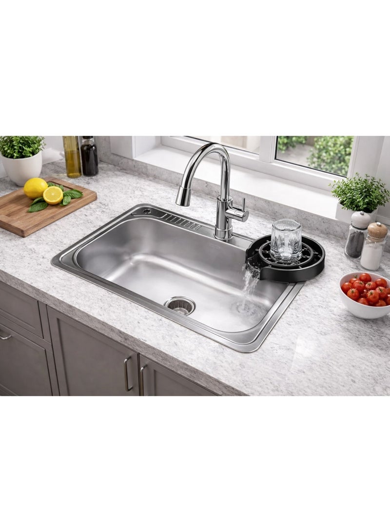 Shams 80-50 cm kitchen sink including drain and cup washer - Image 1